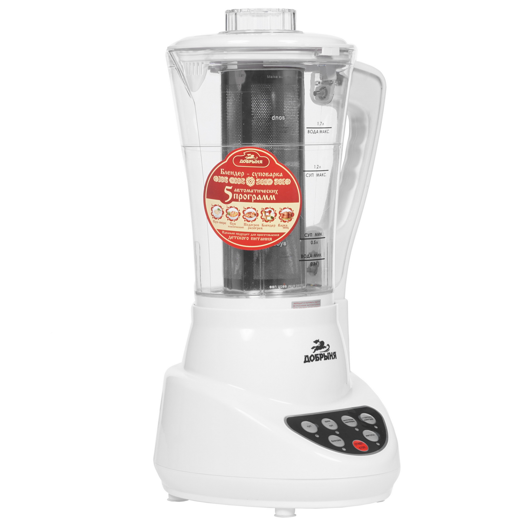 8128623 Блендер-пароварка Добрыня DO-1402 белый STDN-0067621