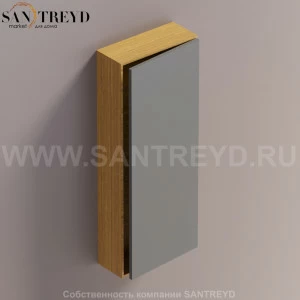 LIFT Модульный шкаф 100 см с правой дверью на доводчиках. Модули могут располагаться горизонтально и вертикально. Отделка: тик и темно-серая краска. AMOB053LGPTDX