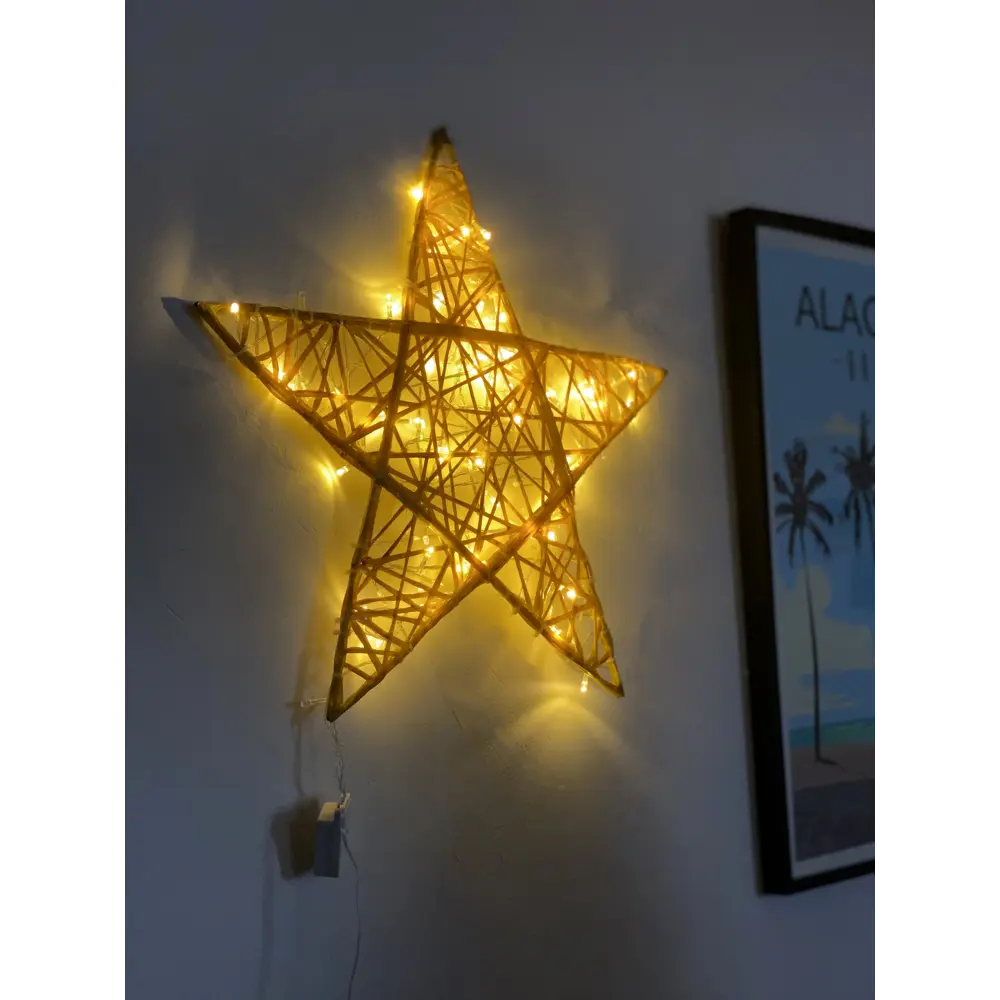 Электрическая светящиеся фигура Звезда 100 LED 70x70x5 см теплый белый свет 86164033 STLM-2094512 AJURIO 