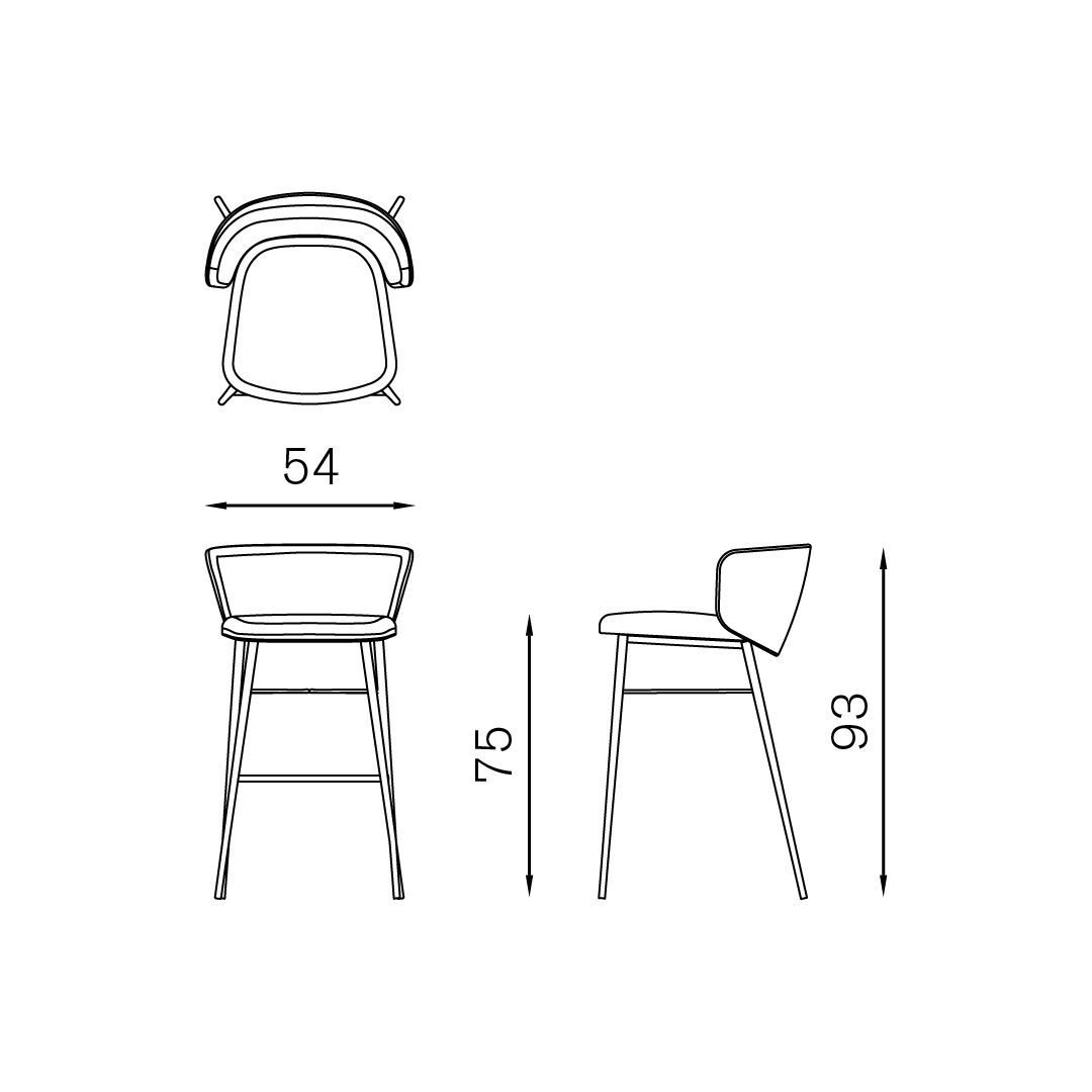 Полиуретановый высокий стул BALERI ITALIA Kin ARCH-00025084 - Вид №5