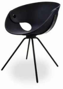 Tonon Стул с подлокотниками из кожи или ткани со стальными ножками [email protected]