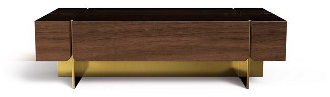 Porustudio Прямоугольный журнальный столик из орехового дерева sun-id-1454100 - Вид №1