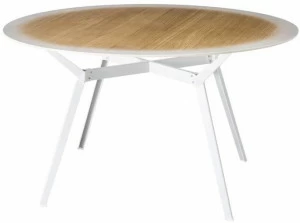 Moroso Круглый стол из стали и дерева Pylon