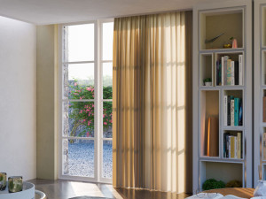 Алюминиевая направляющая для завитых штор