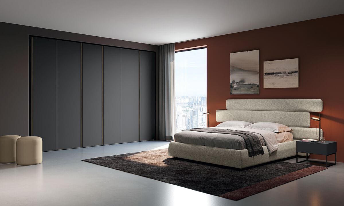 Двуспальная кровать из ткани с высоким изголовьем Febal Casa DESIRE ARCH-00123687 - Вид №3