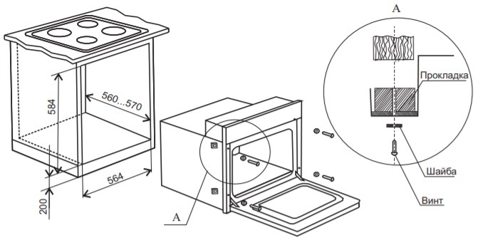 8121969 Электрический духовой шкаф De Luxe 6006.03эшв-032 белый STDN-0007322 - Вид №10