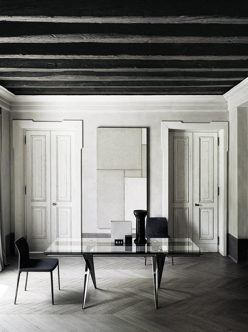 Desalto Раздвижной прямоугольный стол из стали и стекла sun-id-1427693 - Вид №3