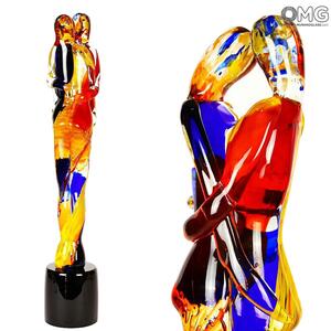 1854 ORIGINALMURANOGLASS Скульптура Летние Объятия Влюблённых" - муранское стекло соммерсо 13 см