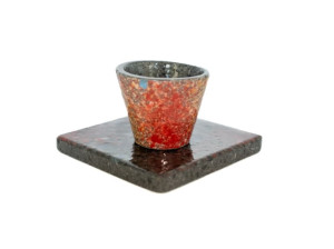 Кофейная чашка из лавового камня Etnea с блюдцем