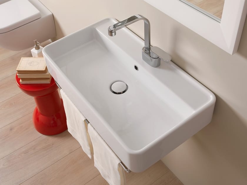 Керамическая прямоугольная подвесная раковина Ceramica Flaminia Monowash Miniwash Fly ARCH-00044944