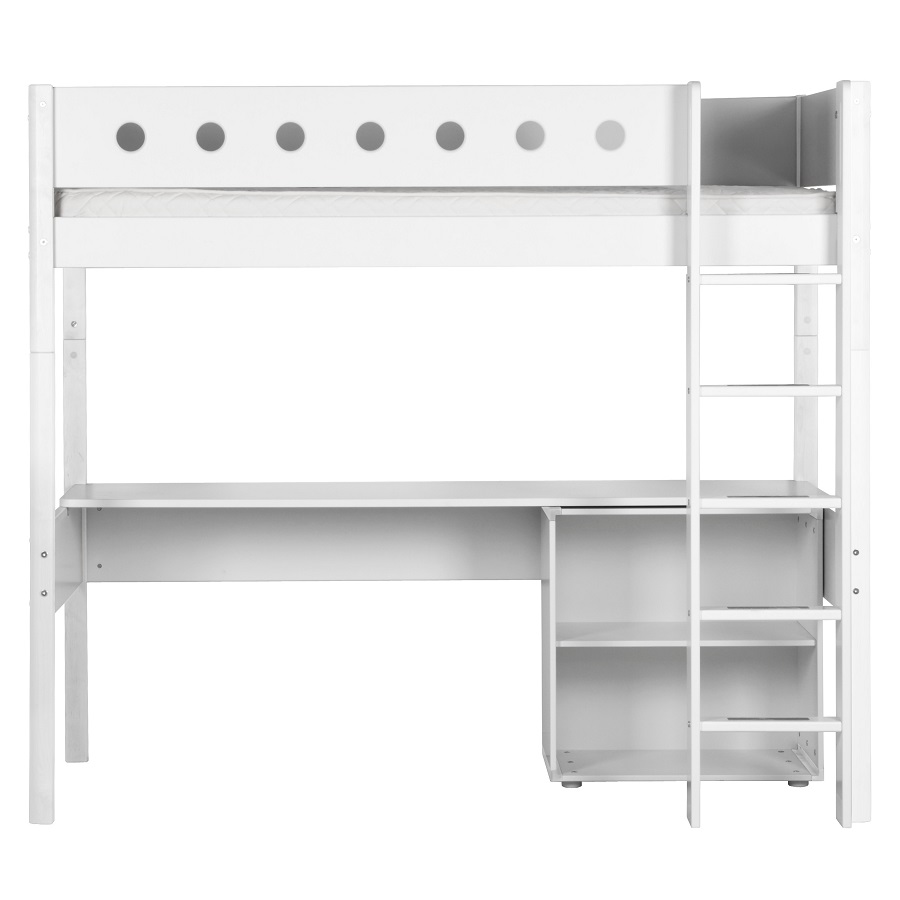 Кровать Flexa White высокая с прямой лестницей, 190 см, белая 801750140 - Вид №4