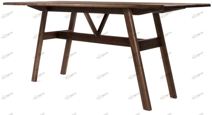 BassamFellows Прямоугольный высокий стол из массива дерева Kant Cb-393-90h