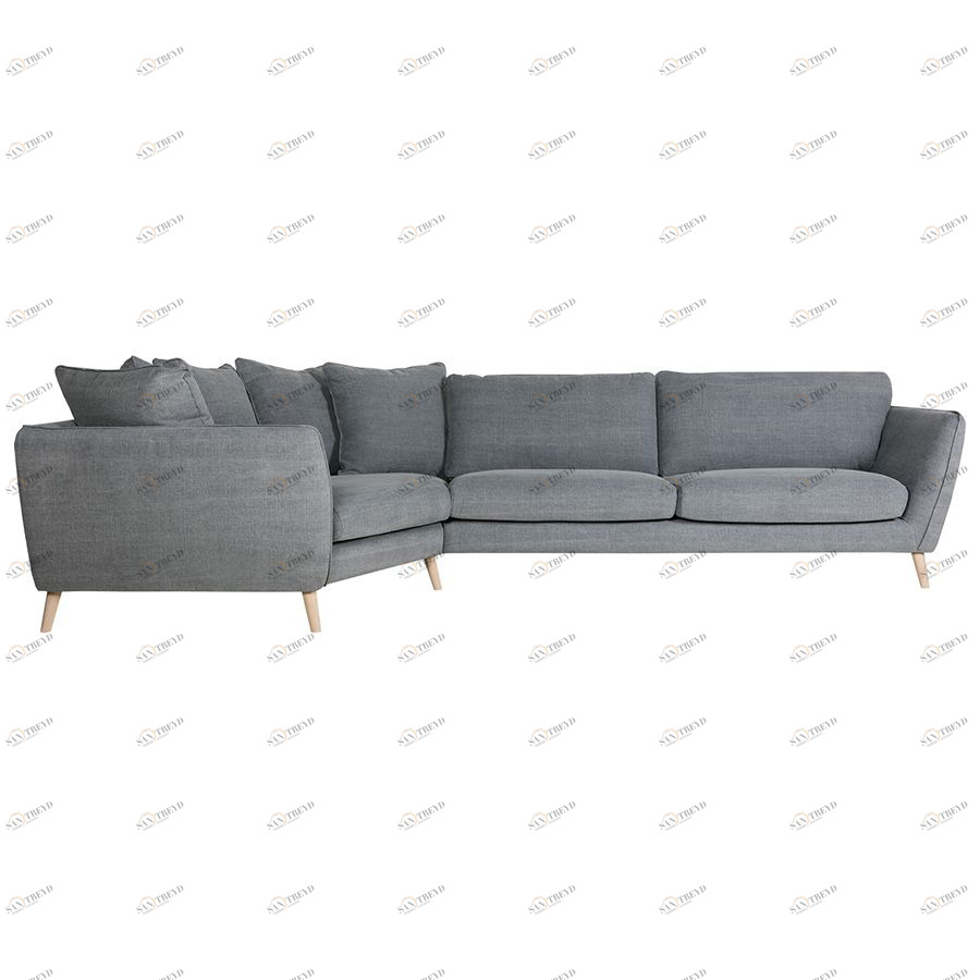 Диван угловой Stella, левосторонний, голубой, обивка Kiss Sits S1653