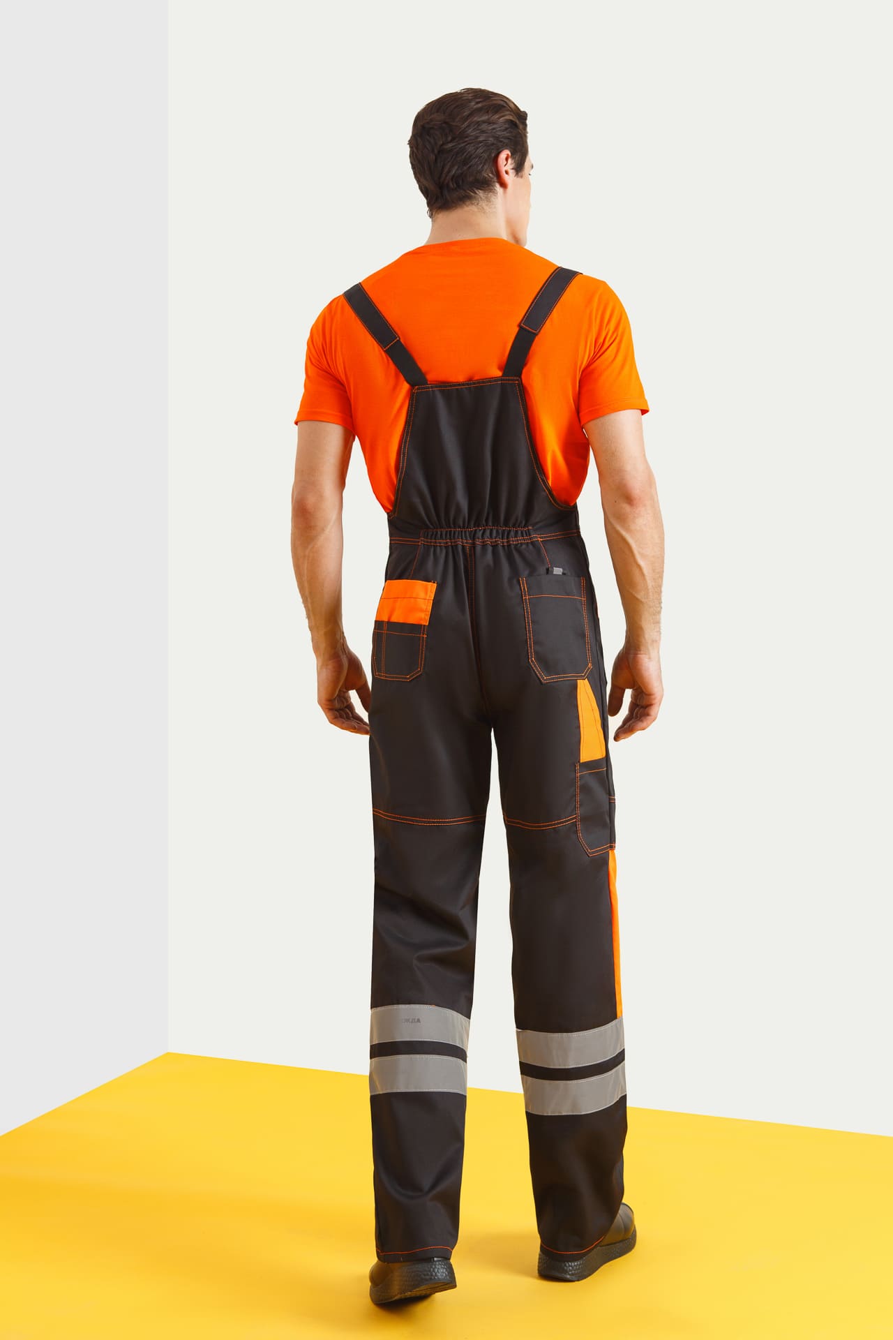 61843 Костюм "Профессионал-2" с СВП черно-оранжевый  Летняя спецодежда  размер 52-54/170-176  - Вид №17