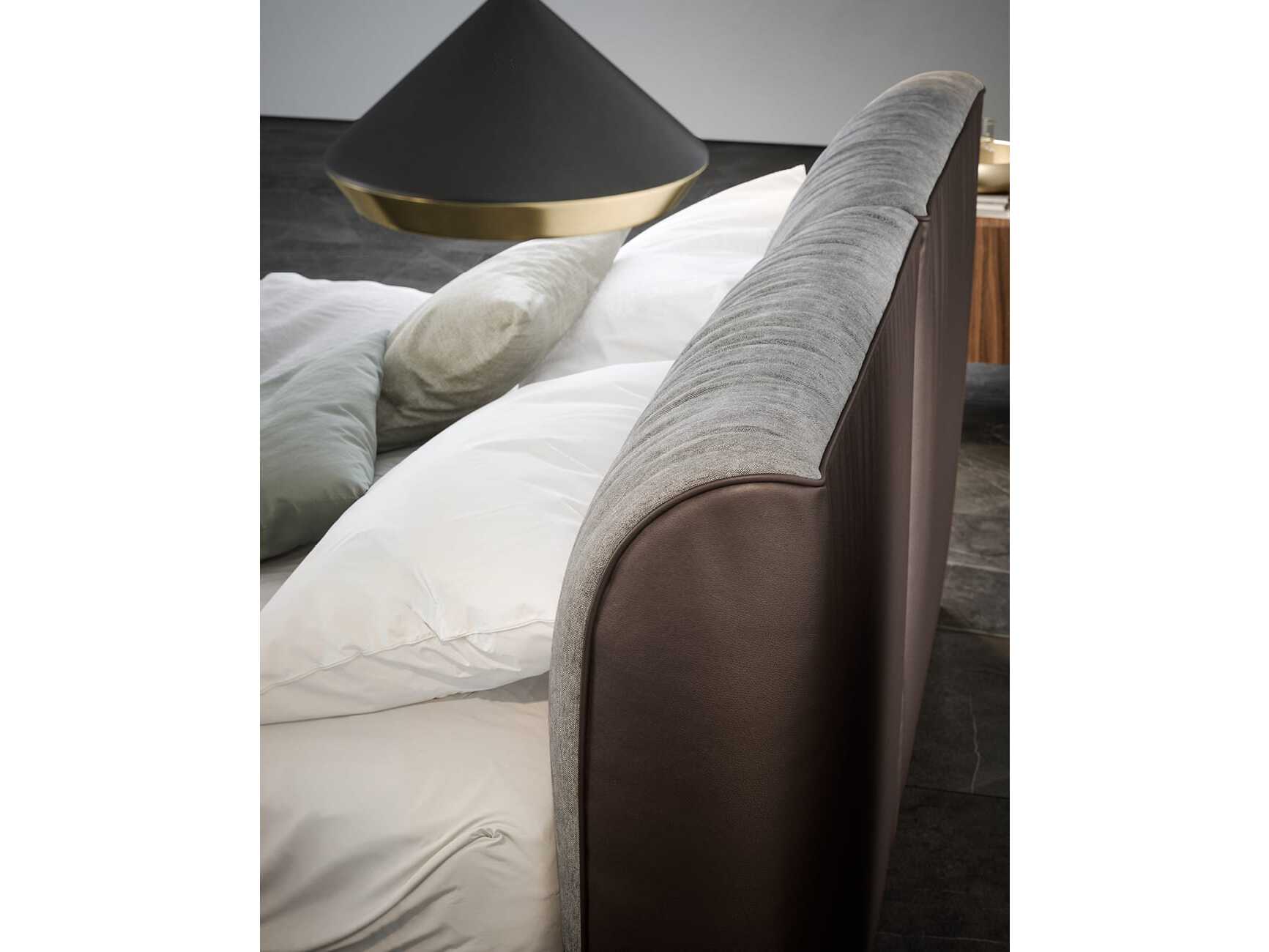 Двуспальная кровать-контейнер с мягким изголовьем Novamobili BELLEVILLE ARCH-00085108 - Вид №5