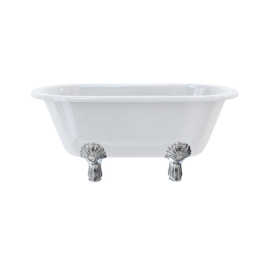 Burlington Двухсторонняя ванна Windsor 150 см с роскошными ножками с ножками Luxury Arc в черном цвете E4 L2B  - Вид №4