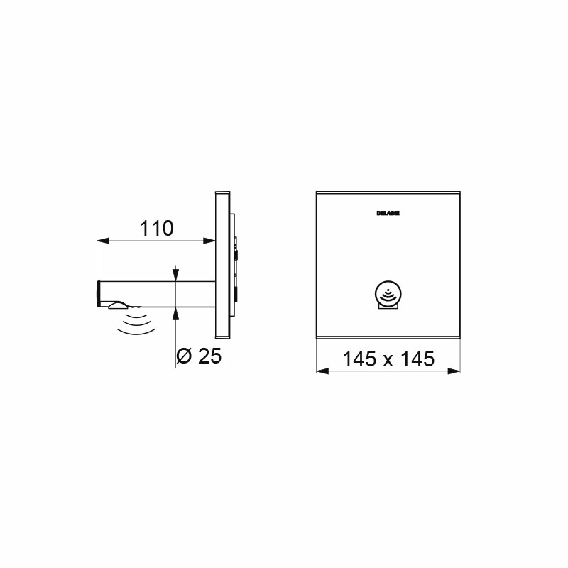 370000 Сенсорный кран для раковины BINOPTIC DELABIE  - Вид №1