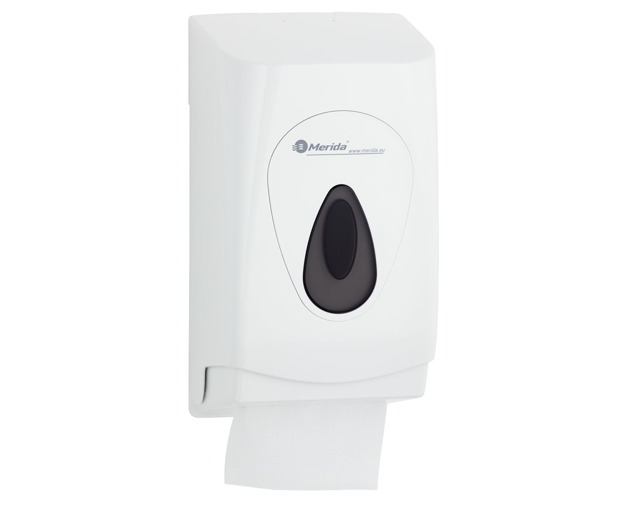 BTS401 Контейнер для туалетной бумаги TOP, пластик АБС, белый, серое окно Merida  - Вид №4