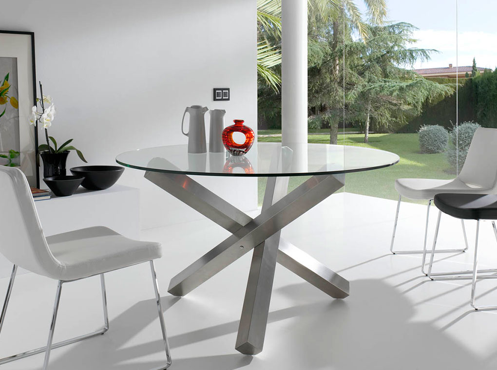 007330 Стол обеденный круглый BZ951 Ø 130 Angel Cerda 