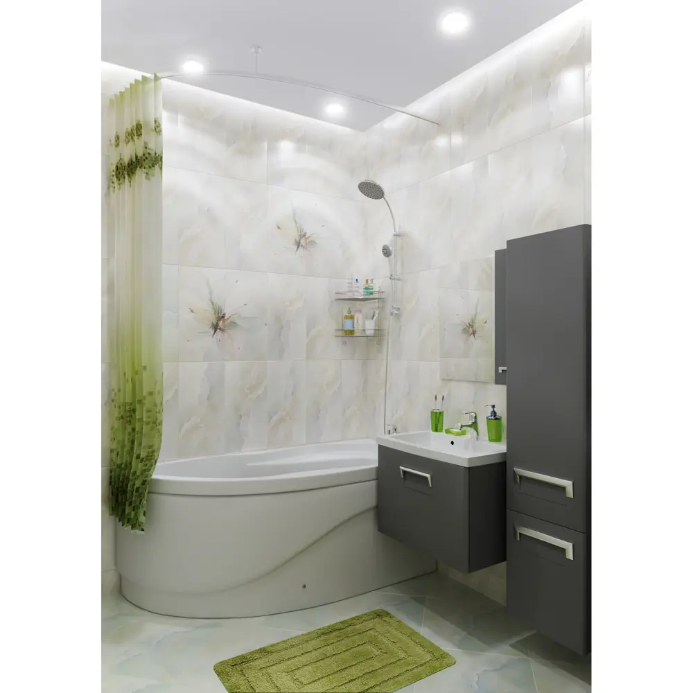 Декор «Оникс Бабочка 3» 25x50 см цвет салатный BELANI STLM-2202800 - Вид №2