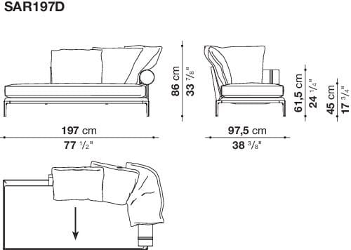 Угловой диван из ткани B&B Italia Атолл ARCH-00091854 - Вид №44