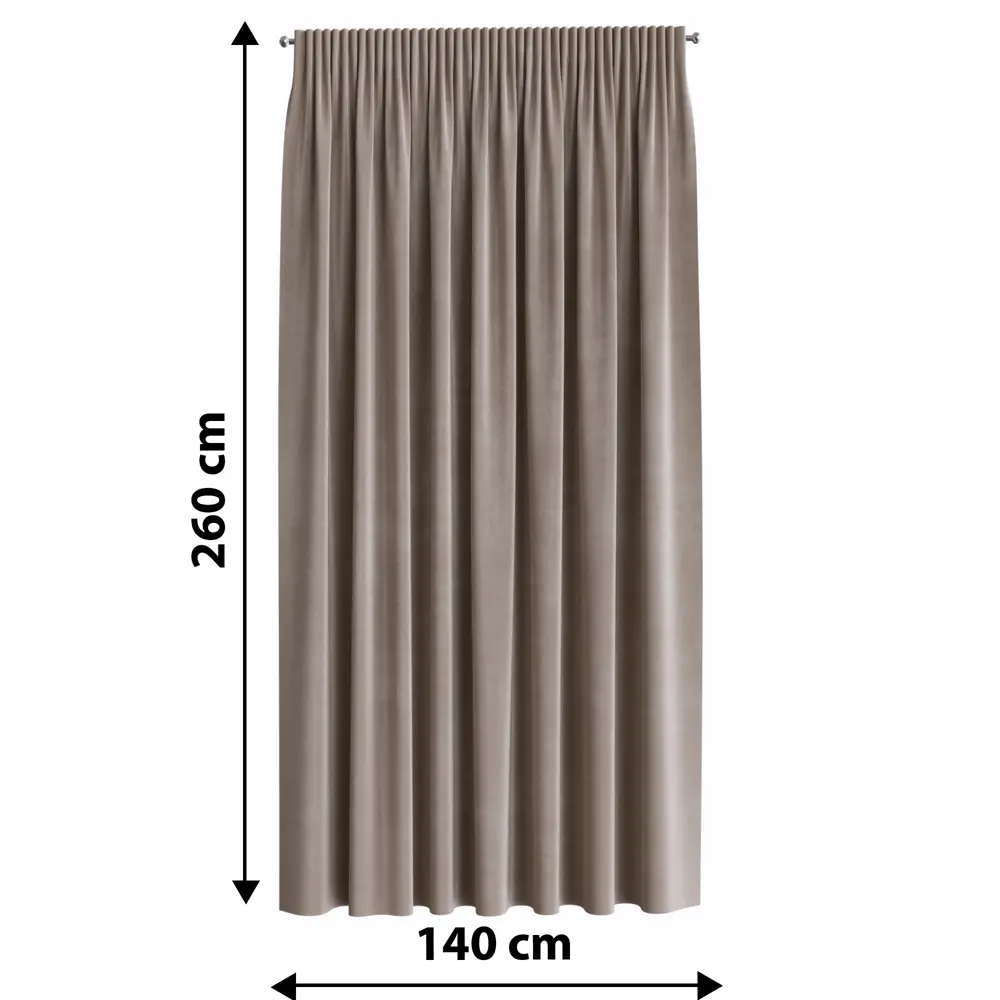 Штора на ленте 140x260 см цвет светло-бежевый 89395303 STLM-2172365 GARDEN  - Вид №5