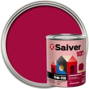 Эмаль ПФ-115 Saiver Lux глянцевая цвет вишневый 0.8 кг 83402348 STLM-2183331