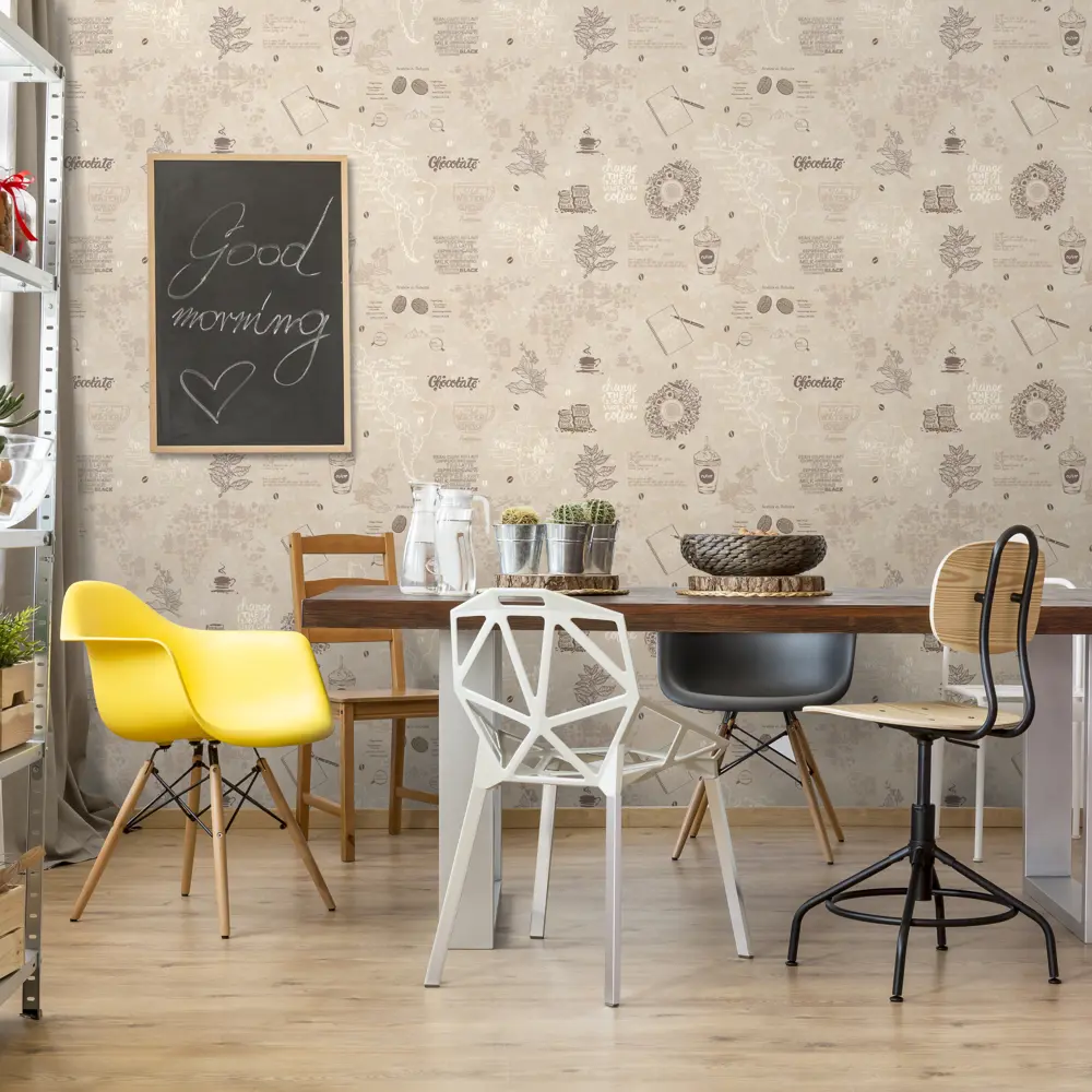 Обои флизелиновые Ateliero Coffee бежевые 1.06 м 888618 STLM-2133079 - Вид №2