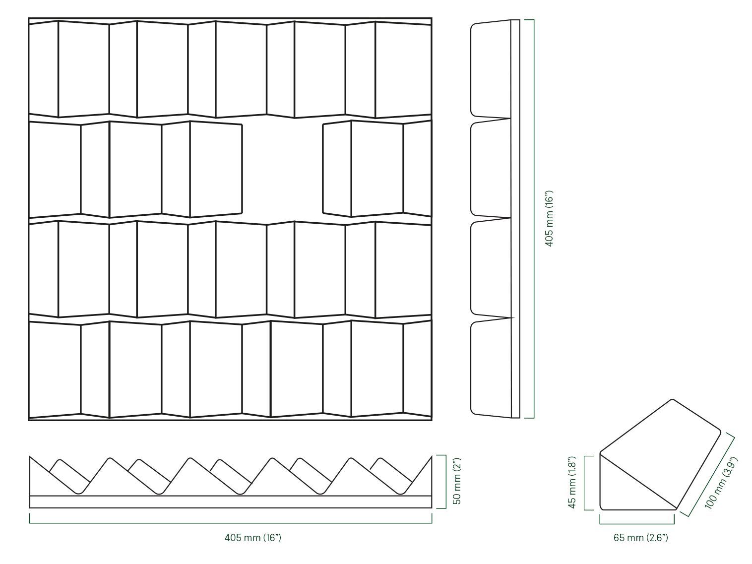 Акустическая панель из пробки GREENMOOD BRICKX ARCH-00107348 - Вид №1