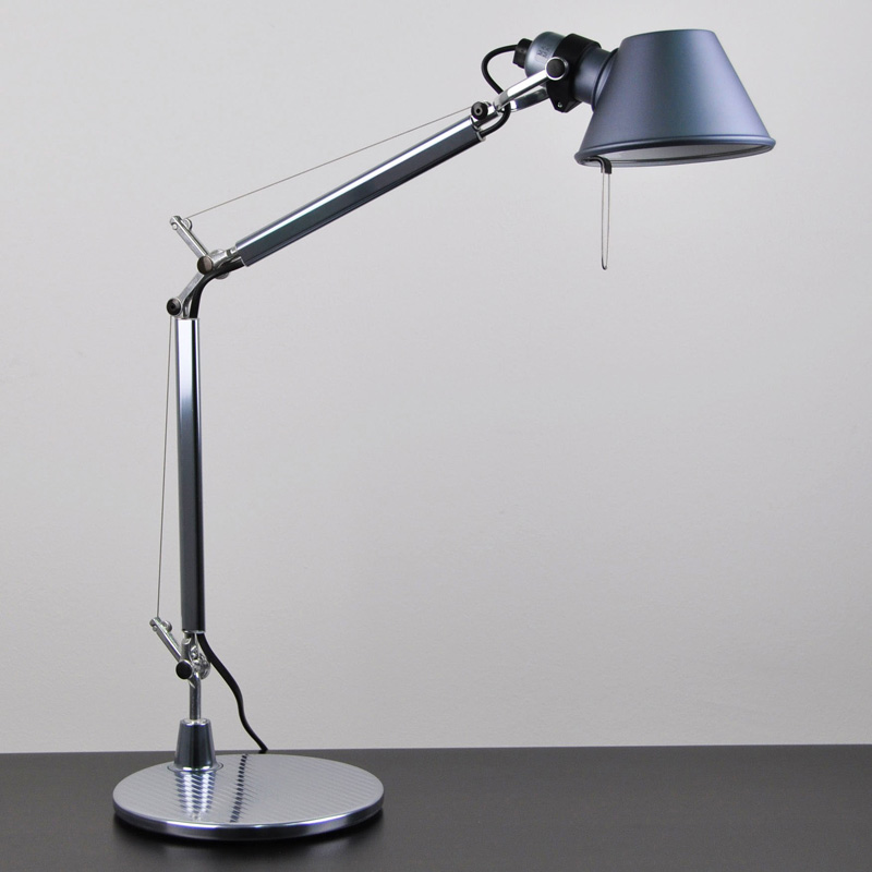 Настольная лампа 73х69 см оранжевая бежевая Micro A011900 ARTEMIDE  00-3883004 Серебро  - Вид №1