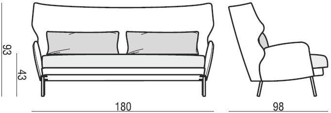 Sits Диван из ткани Alex sun-id-1428892 - Вид №1