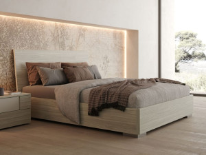 Деревянная двуспальная кровать для хранения