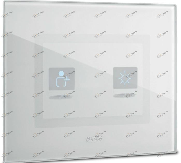 AVE Выключатель света с символами Touch luxury 44pvtc02bl/p