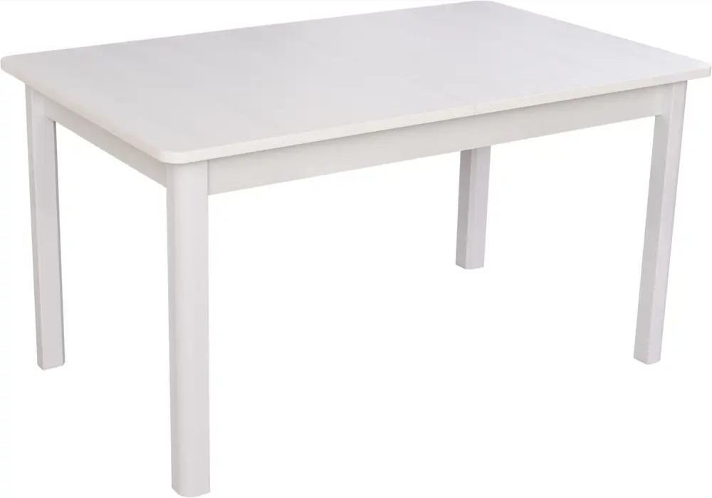 91455105 Кухонный стол прямоугольный Домотека Джаз 140-190x75x85 см ЛДСП цвет белый STLM-0884470