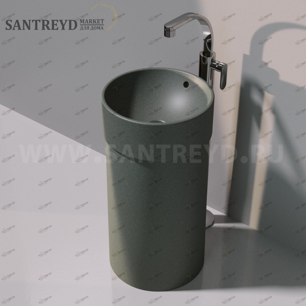 505042CCOLC7037 Напольная раковина стоящая круглая Ceramica Flaminia Twin