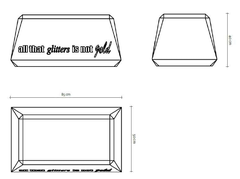 Алюминиевый прямоугольный журнальный столик altreforme ARCH-00029007 - Вид №3