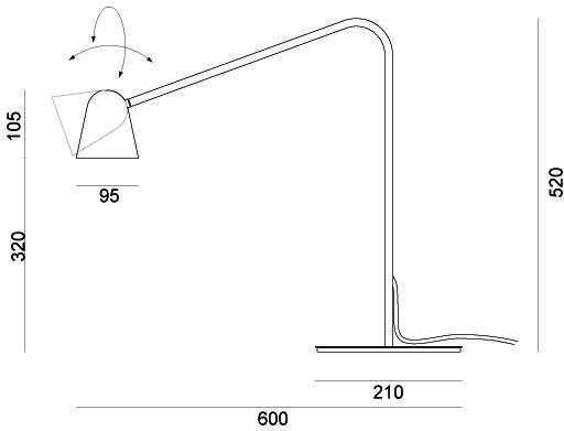 Formagenda Регулируемая светодиодная настольная лампа из стали Chaplin sun-id-1440746 - Вид №10