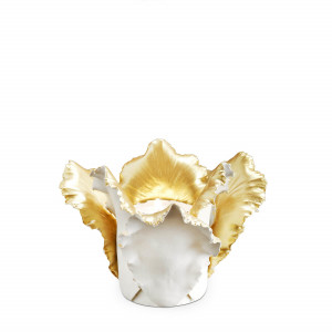 300051,18 ABHIKA ПОДСВЕЧНИК ТЮЛЬПАН WHITE/GOLD