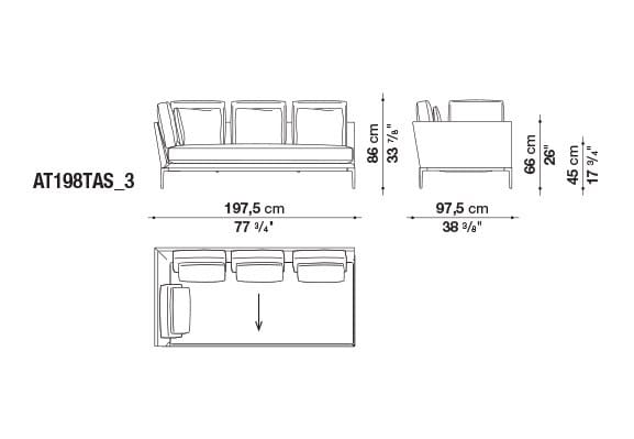 Кожаный диван B&B Italia Атолл ARCH-00112726 - Вид №50
