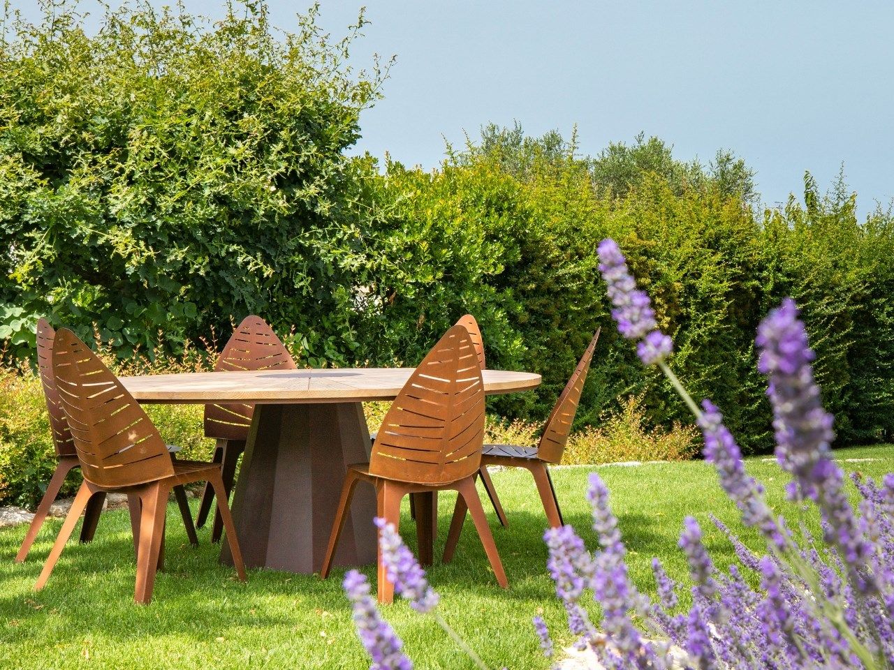 Стальной садовый стул Corten™ TrackDesign Lila ARCH-00014969 - Вид №1