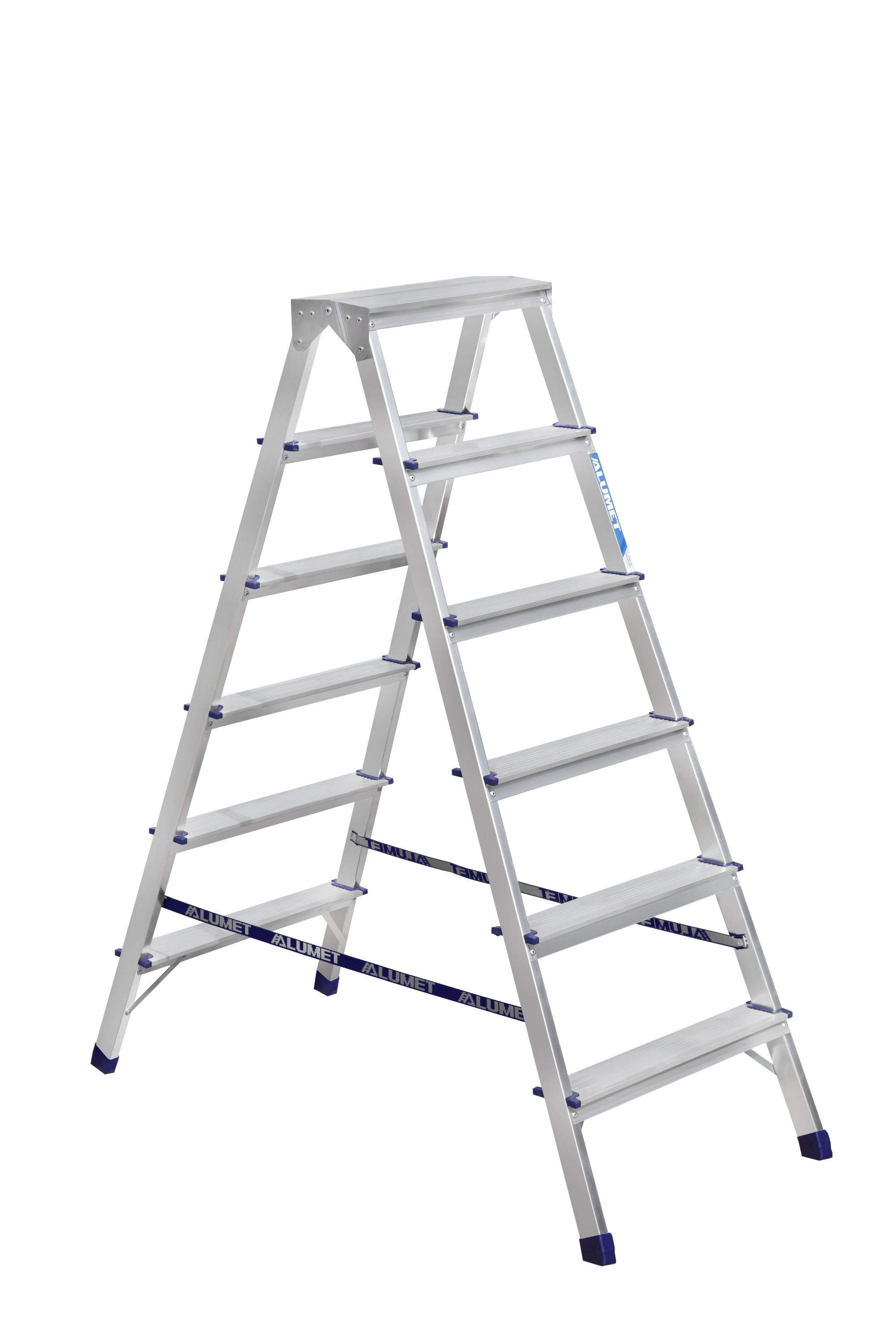 Стремянка алюминиевая двухсторонняя AD 7206 ALUMET 