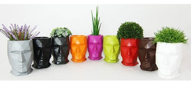 070331 Кашпо матовое оранжевое 70см Vondom Adan - Вид №1