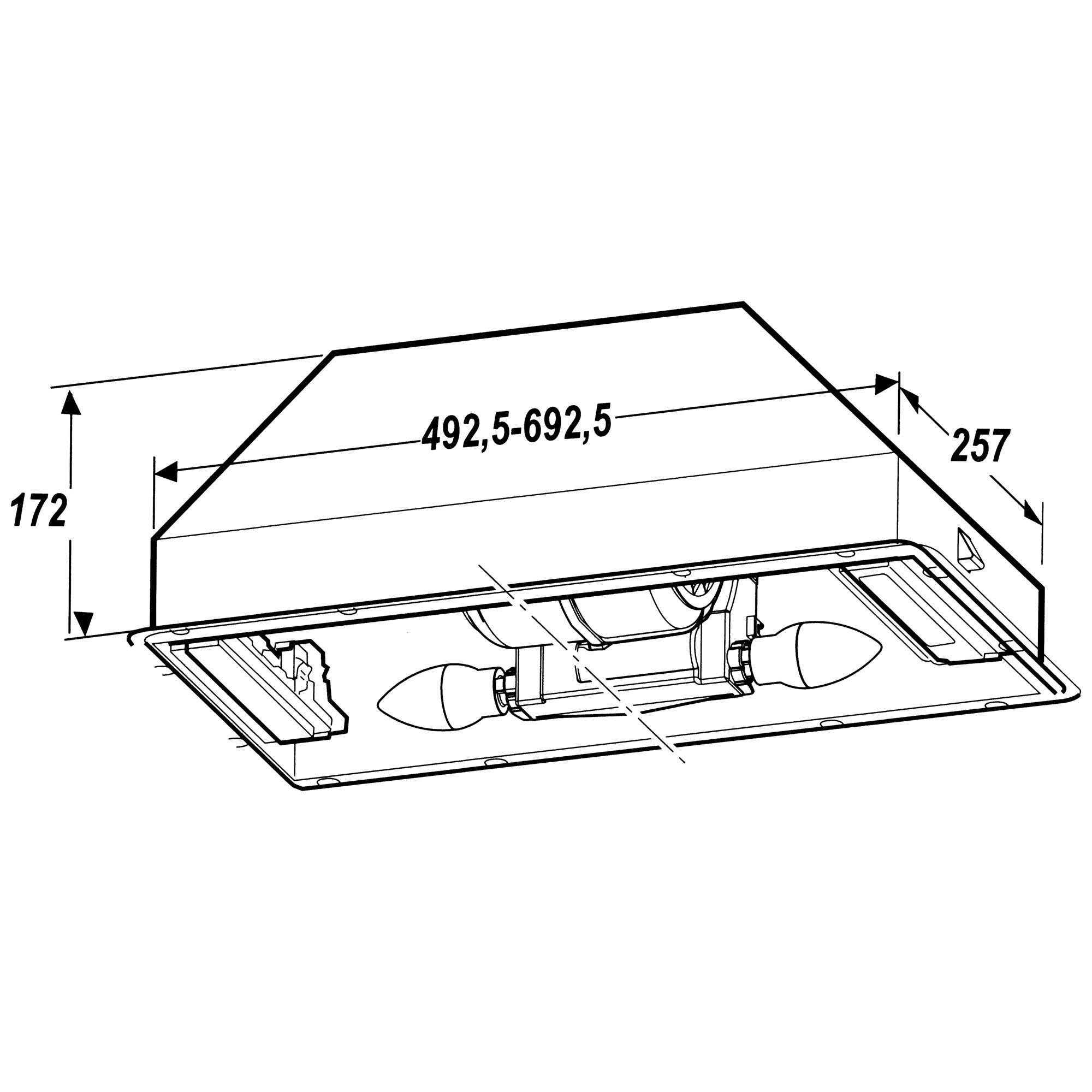 5319488 Вытяжка полновстраиваемая Elica ERA C BL/A/52 черный STDN-0065726 - Вид №10