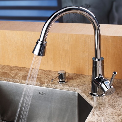 KHU121-23-KPF2220CH-KSD33CH Накладная раковина на столешницу  прямоугольная Krausru  - Вид №8