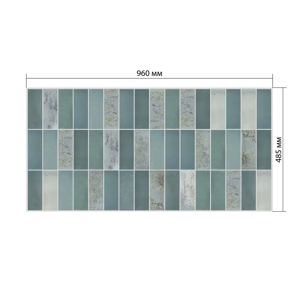 Пластмаркет Стеновая панель Вертикаль Белладжо - изысканный зеленый акцент для интерьера 89379522 STLM-1374408 - Вид №4