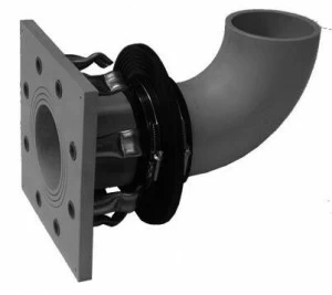 SANIT 301616 Стенка втулка PP оцинкованный с 90 ° изгибом, одной боковой фланец, втулка сталь дюбель