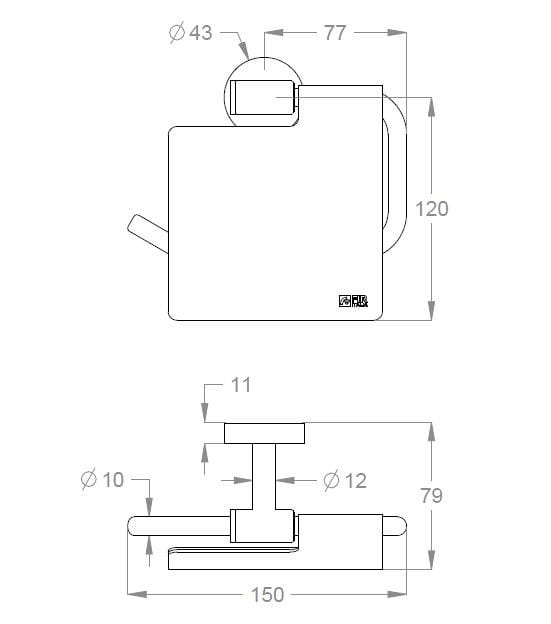 Держатель рулона из нержавеющей стали с крышкой Fir Italia аксессуары для ванной комнаты из нержавеющей стали ARCH-00010267