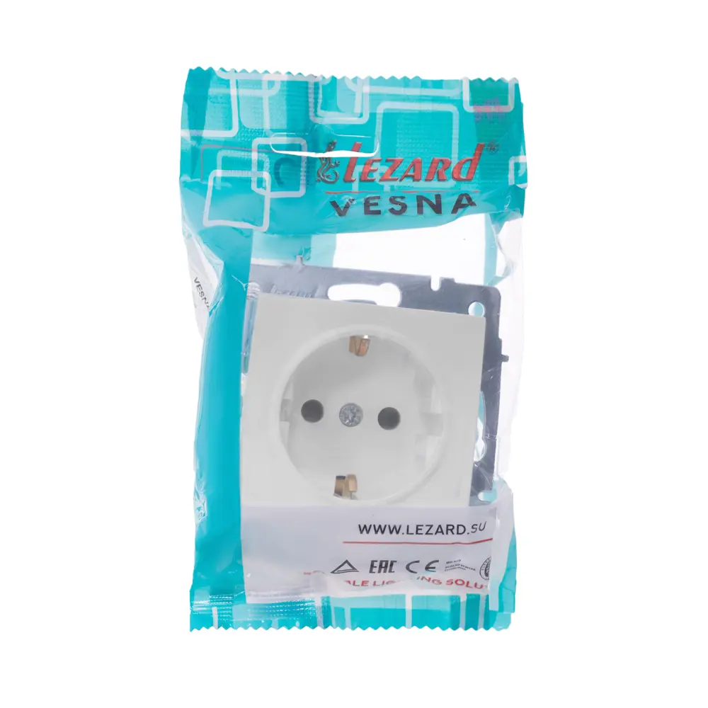 Розетка LEZARD Vesna с защитой от детей, белая 84408516 STLM-1571915 - Вид №4