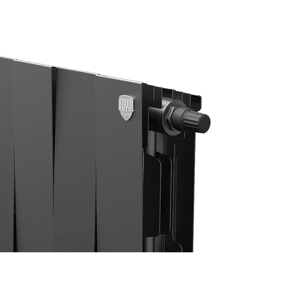 Радиатор секционный Royal Thermo Pianoforte VDR 200/100 12 секций нижнее правое подключение биметалл черный 86733738 STLM-2046157  - Вид №3