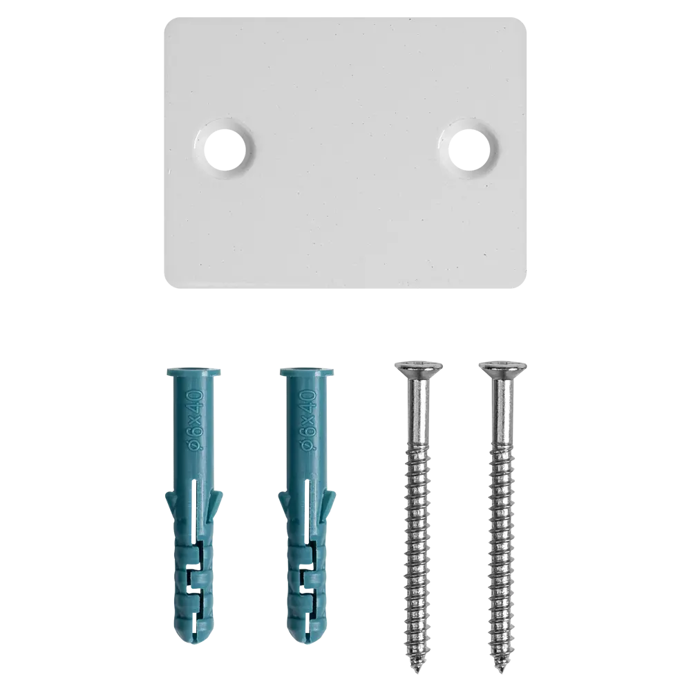 Соединительный элемент для двухрядного карниза KREAFORTA Base сталь цвет белый STLM-2061731 - Вид №1
